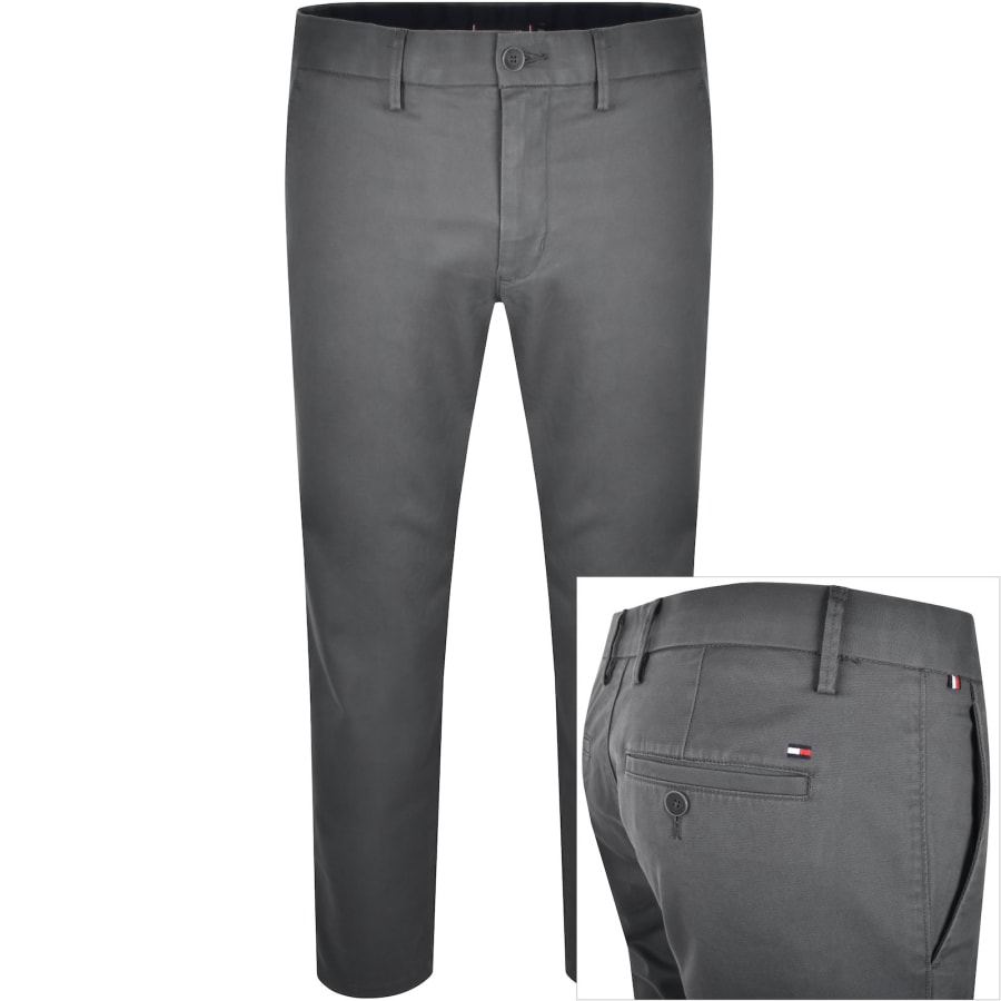 Tommy Hilfiger Bleecker Slim Chino Trousers Grey Mainline Menswear Canada